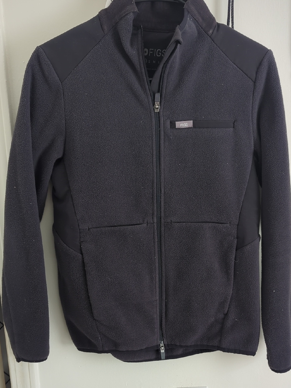 Figs Dark Gray Full-Zip Fleece Jacket
